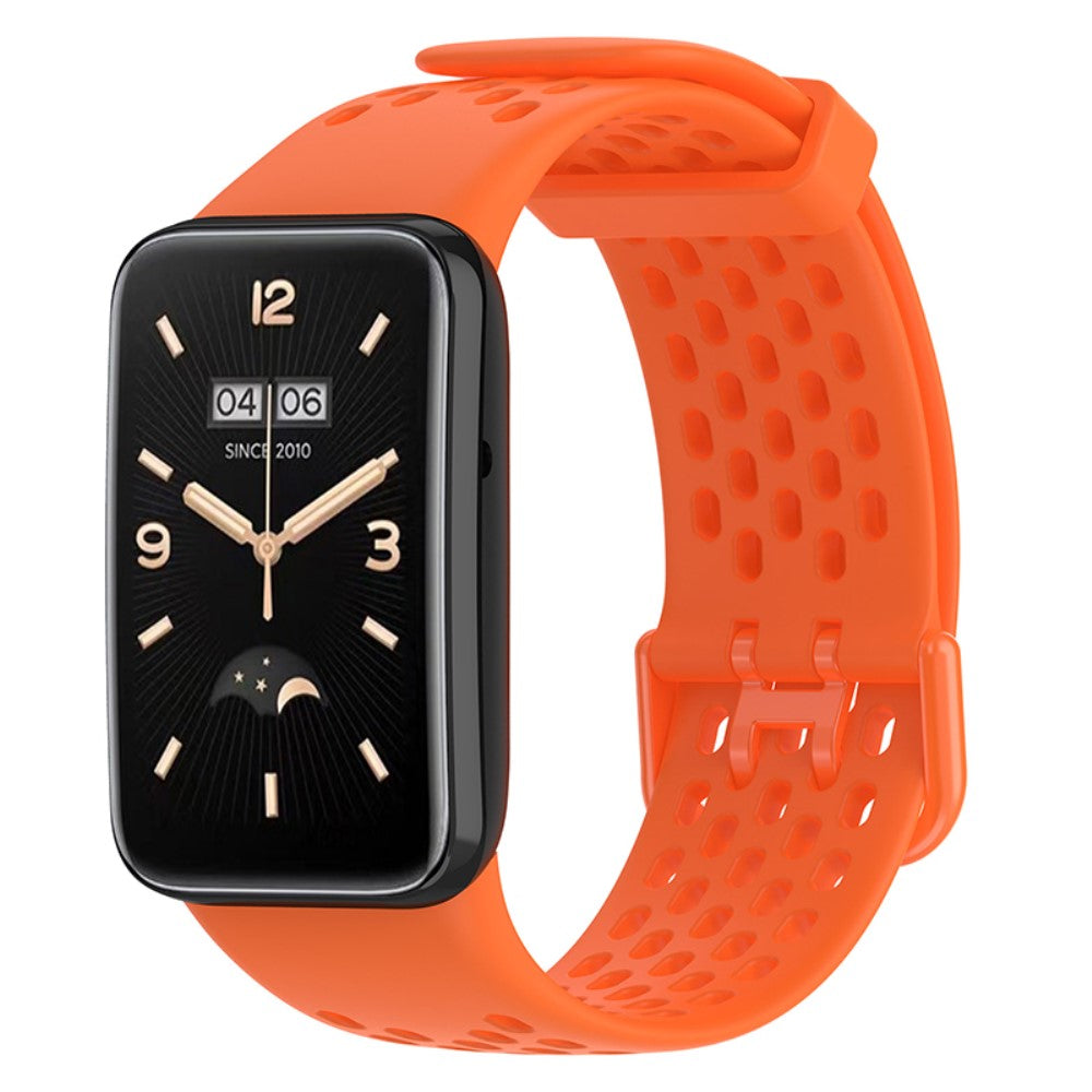 Xiaomi Mi Band 7 Pro silicone watch strap - Black / Orange