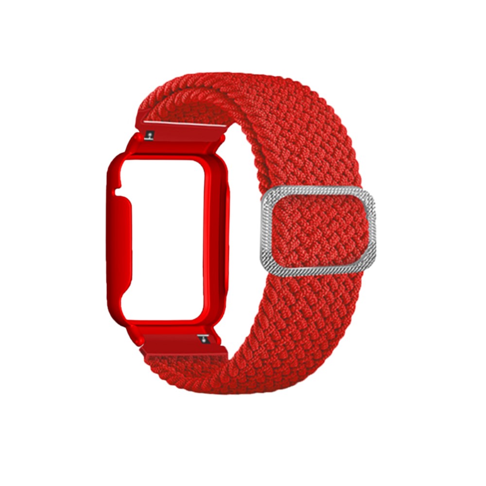 Xiaomi Mi Band 7 Pro nylon elastic watch strap with cover - Red / Red