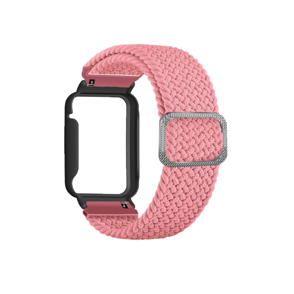 Xiaomi Mi Band 7 Pro nylon elastic watch strap with cover - Pink / Black