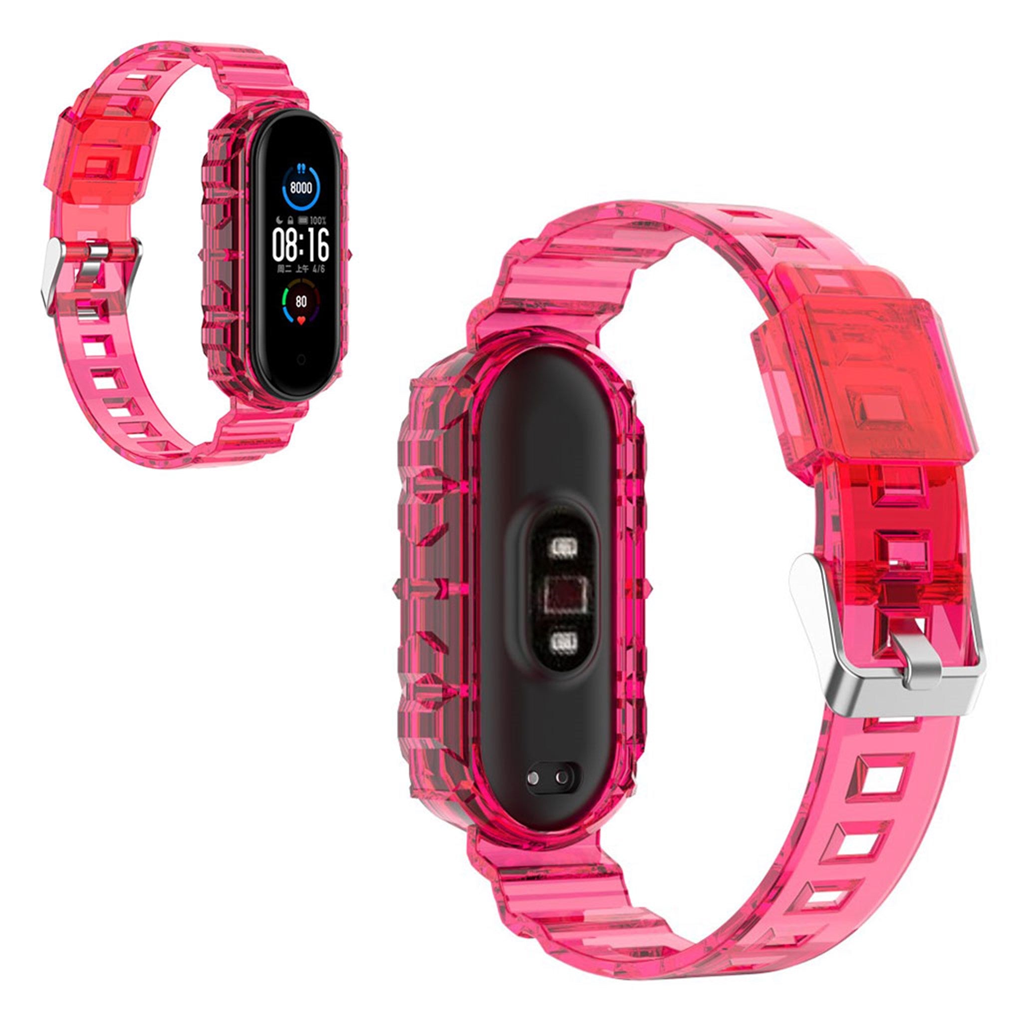 Xiaomi Mi Smart Band 4 / 3 translucent silicone watch band - Rose