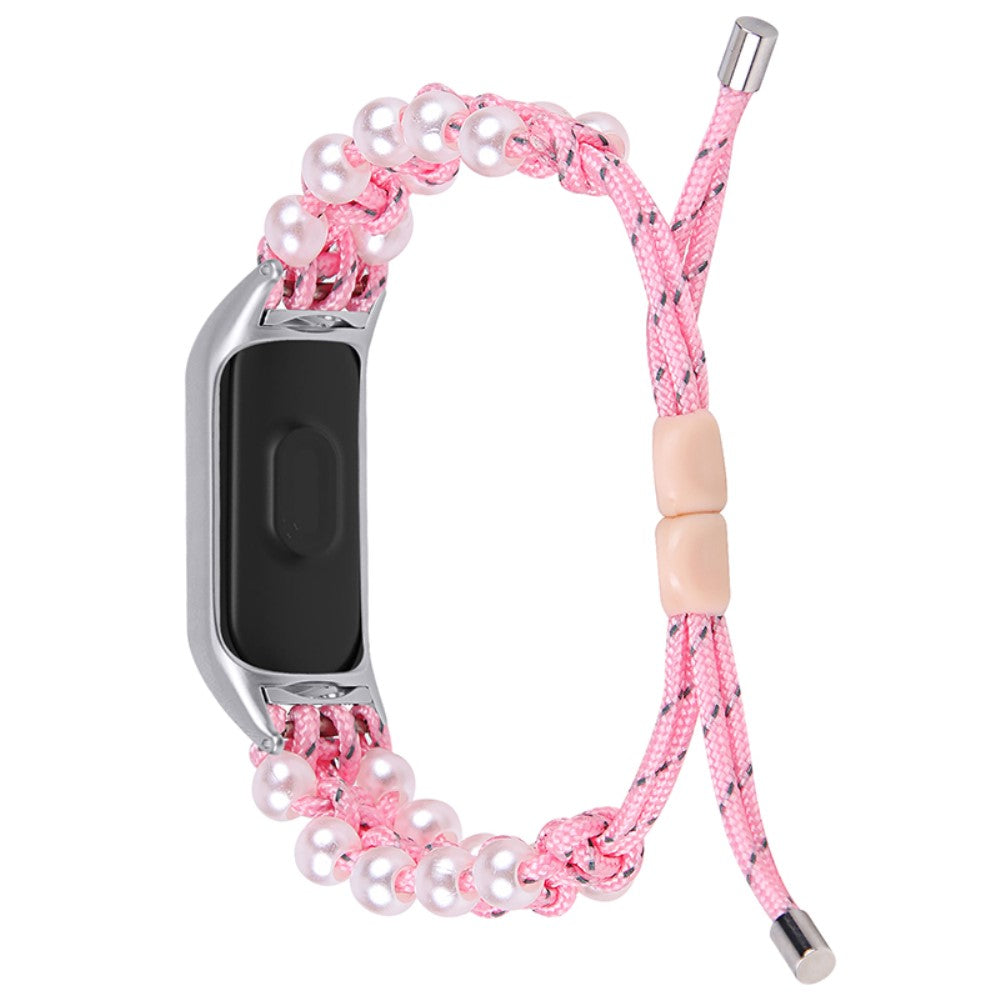 Xiaomi Mi Smart Band 4 / 3 pearl décor braided watch strap - Pink