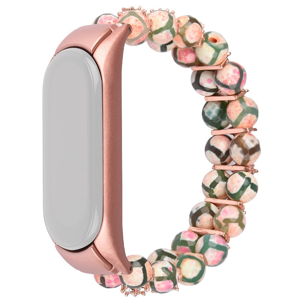 Xiaomi Mi Smart Band 4 / 3 agate dragon vein style watch strap - Light Pink