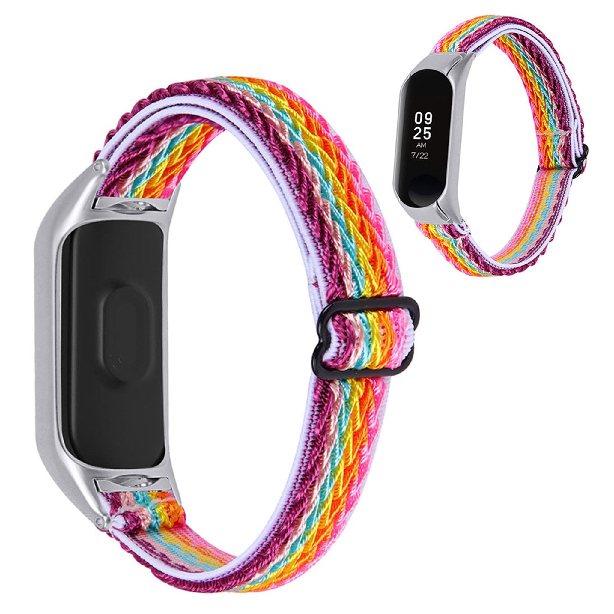Xiaomi Mi Band 5 nylon elastic watch strap - Rainbow