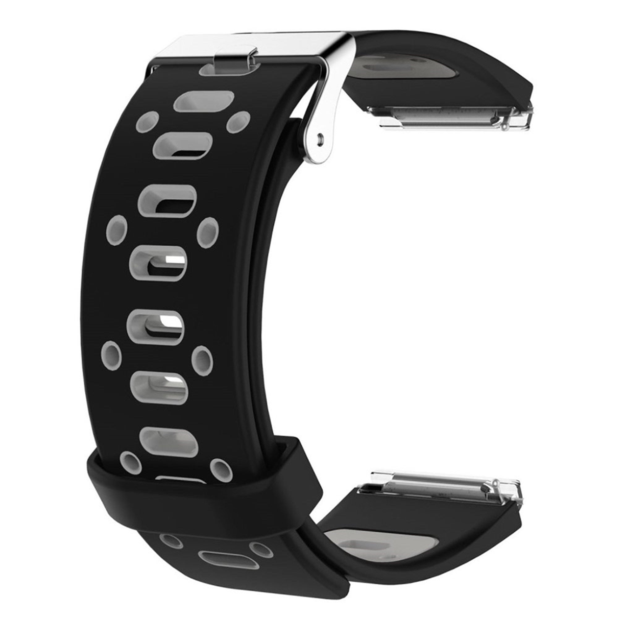 Fitbit Blaze two-color breathable sport silicone watch strap- Black / Grey