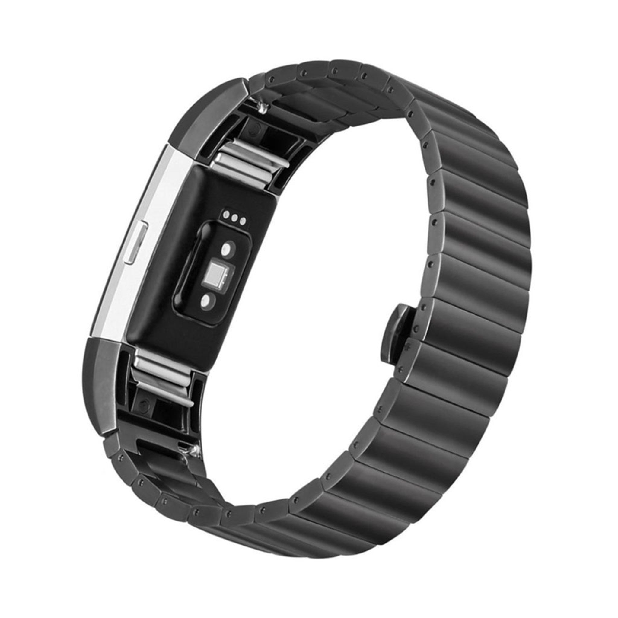 Fitbit Charge 2 classic metal watch strap - Black