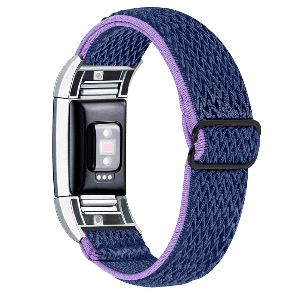 Fitbit Charge 2 nylon elastic watch strap - Purple / Blue
