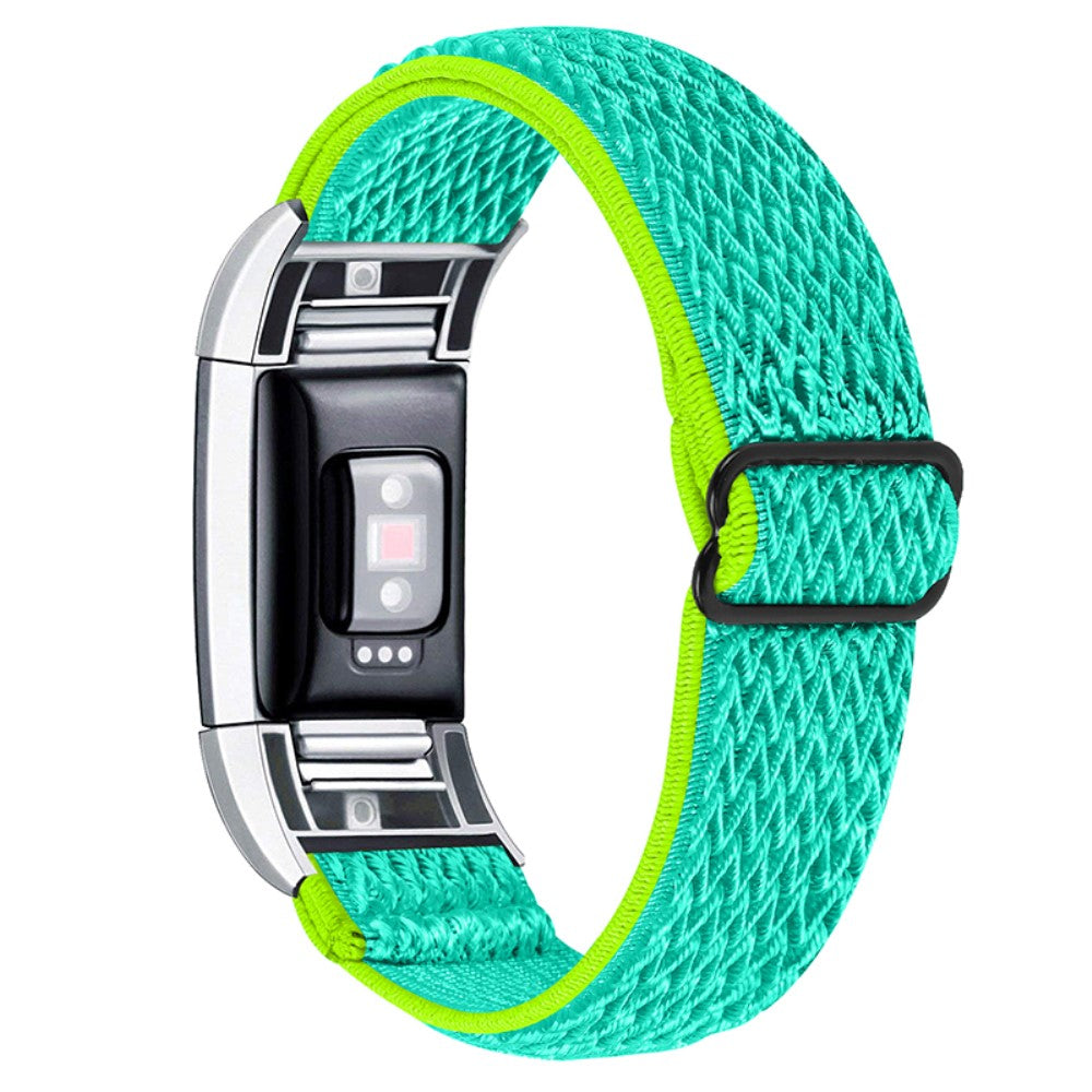 Fitbit Charge 2 nylon elastic watch strap - Yellow / Green