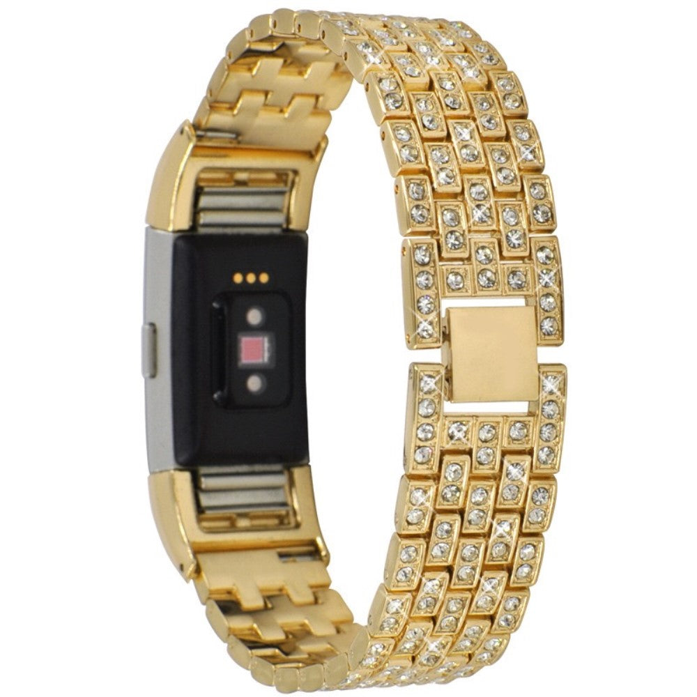 Fitbit Charge 2 stylish rhinestone décor watch strap - Gold
