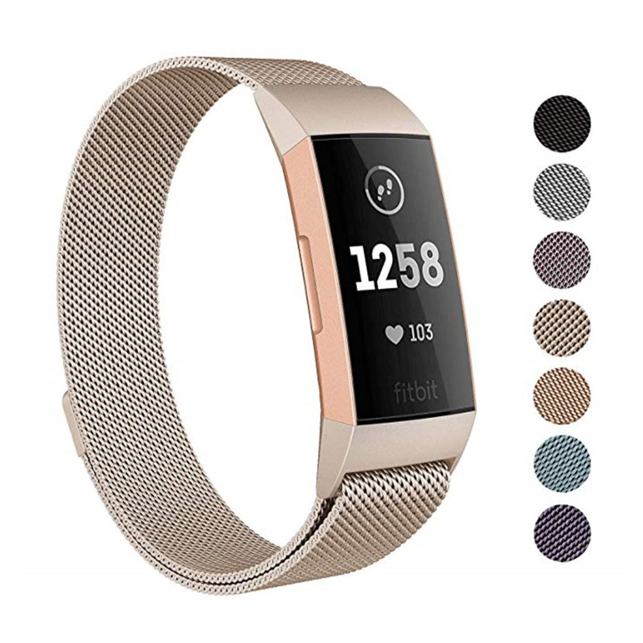 Fitbit Charge 3 milanese watch strap - Champagne Gold