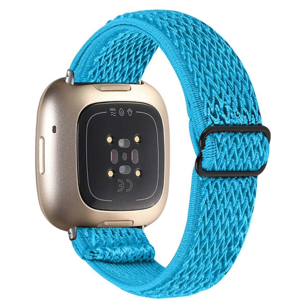 Fitbit Sense / Versa 3 elastic watch strap with adjustable buckle - Sky Blue