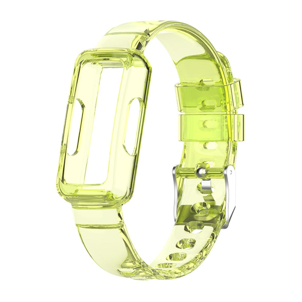 Fitbit Ace 3 / Luxe / Inspire HR clear TPU cover + watch strap - Transparent Yellow