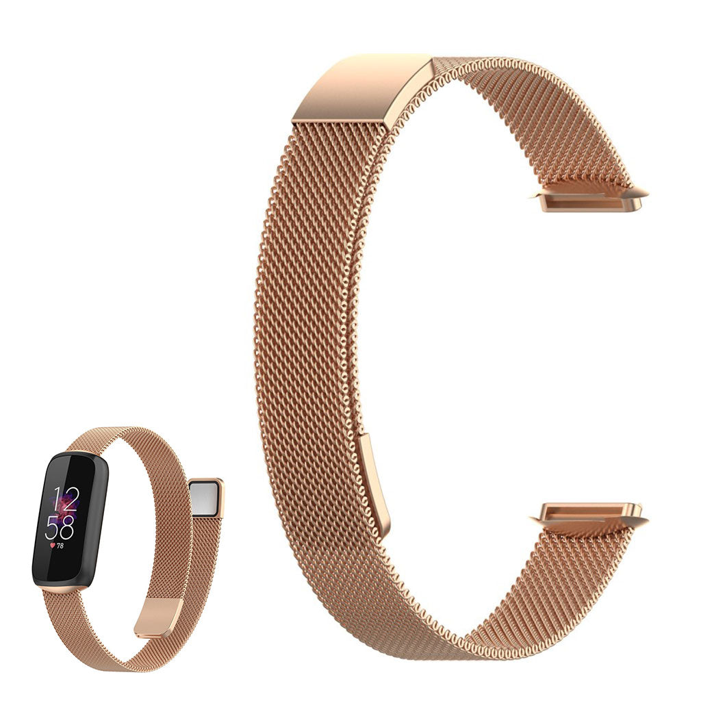 Fitbit Luxe milanese stainless steel watch strap - Rose Gold