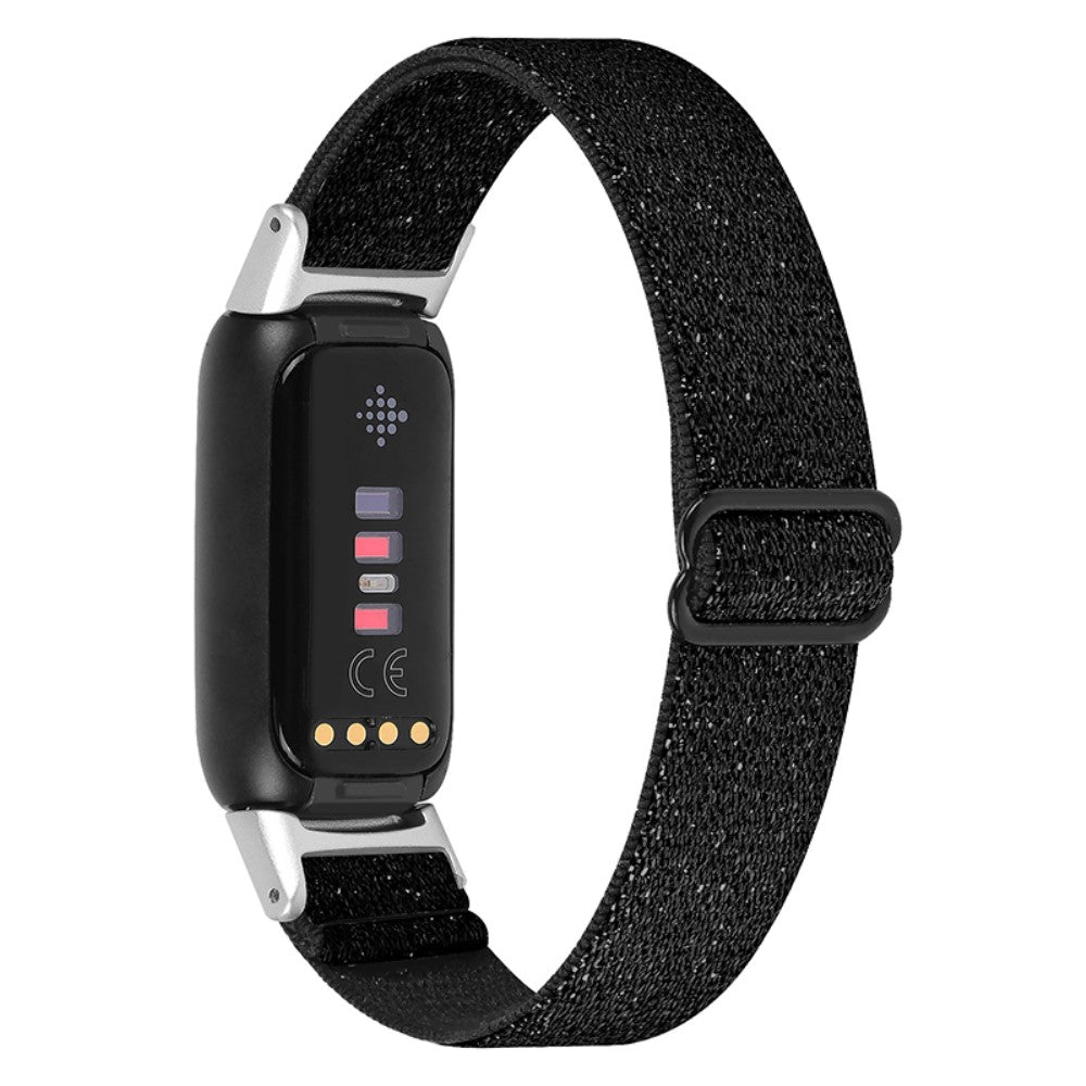 Fitbit Luxe elastic nylon watch strap - Glitter Black