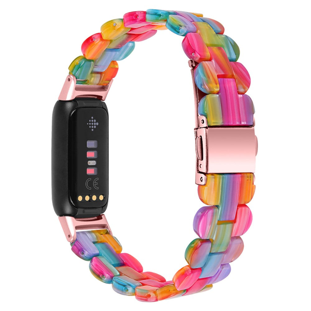 Fitbit Luxe resin style watch strap - Rainbow