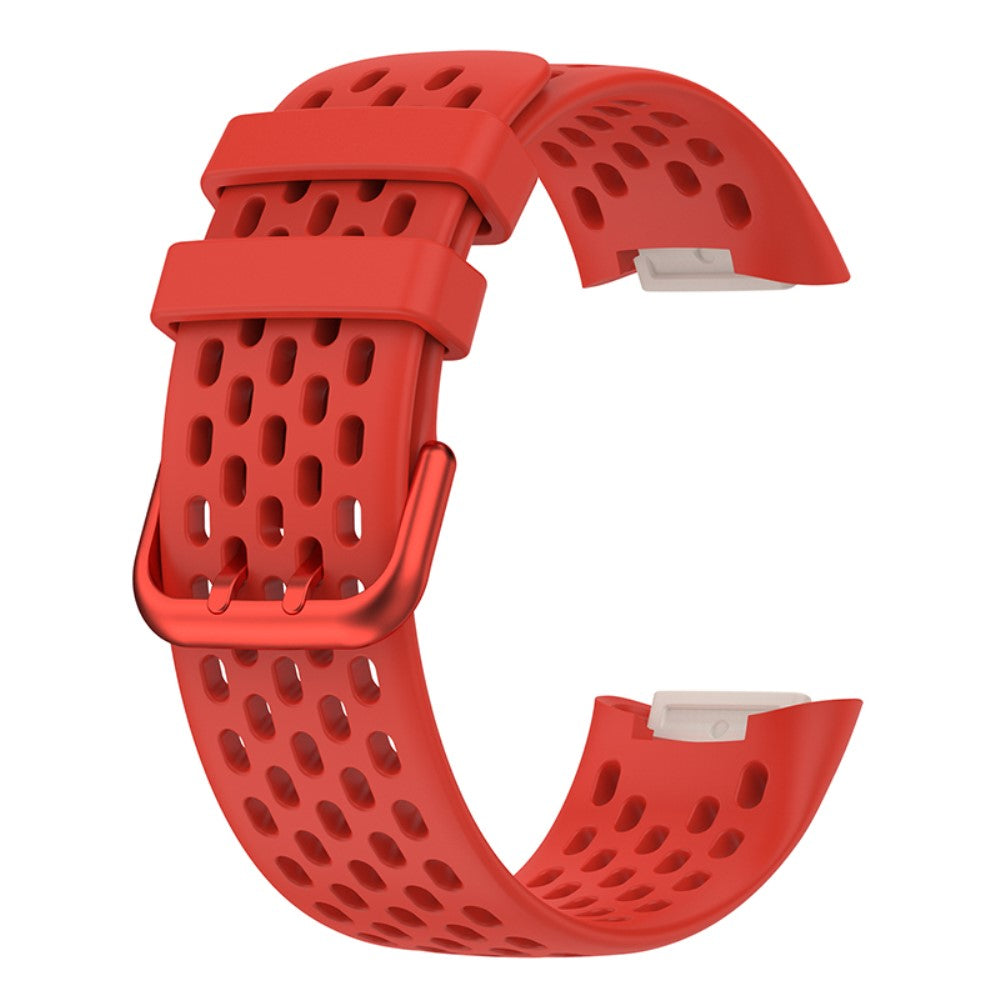 Fitbit Charge 5 silicone breathable watch strap - Red