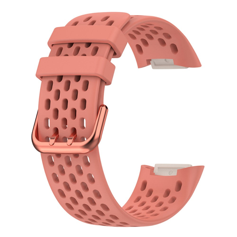 Fitbit Charge 5 silicone breathable watch strap - Pink