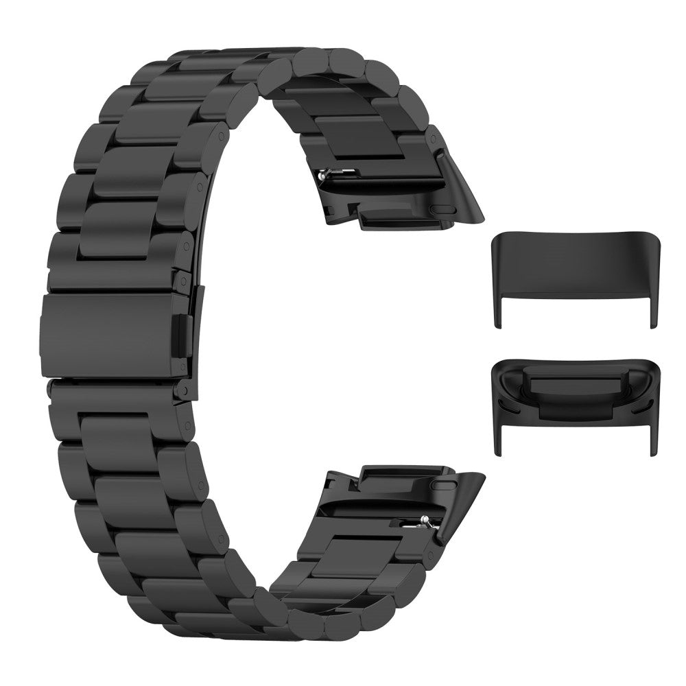 1 Pair Fitbit Charge 5 Metal connector replacement for watch straps - Black