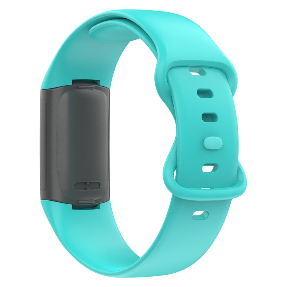 Fitbit Charge 5 simple TPU watch strap with 8-shaped buckle - Cyan