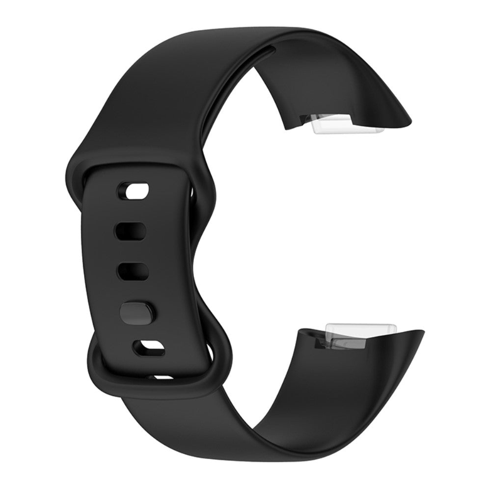 Fitbit Charge 5 silicone watch strap - Black / Size: S