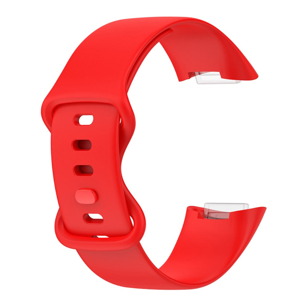 Fitbit Charge 5 silicone watch strap - Red / Size: S