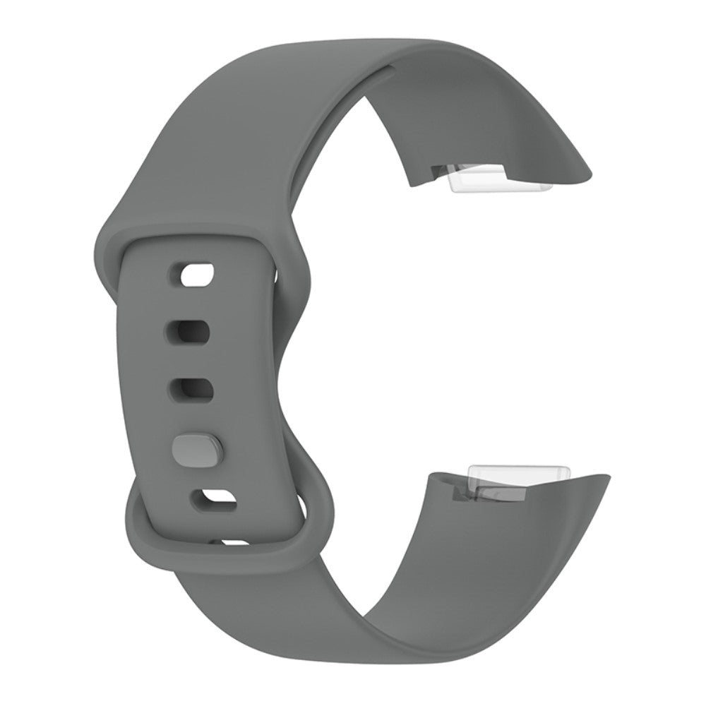 Fitbit Charge 5 silicone watch strap - Grey / Size: S