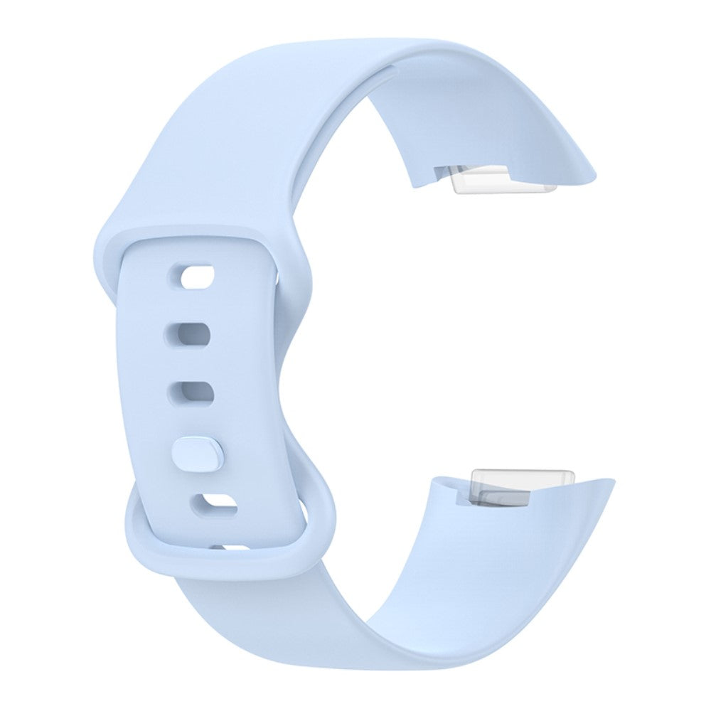 Fitbit Charge 5 simple silicone watch strap - Baby Blue