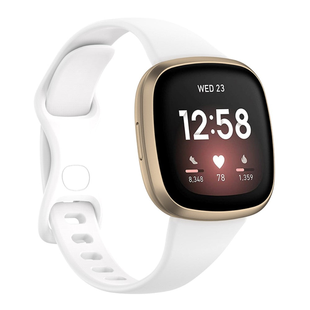 Fitbit Versa 4 / Sense simple watch strap - White Size: L