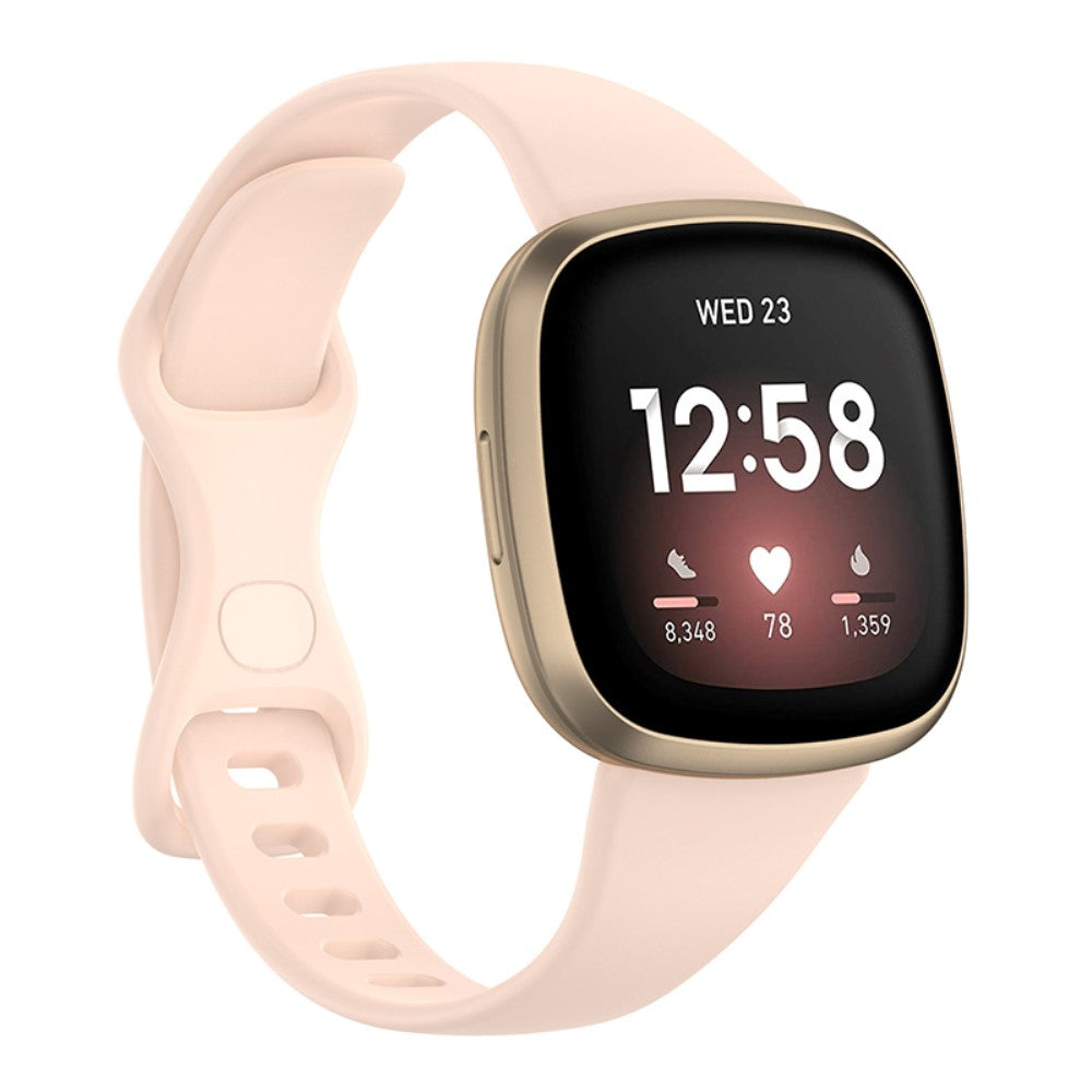 Fitbit Versa 4 / Sense simple watch strap - Pink Size: L