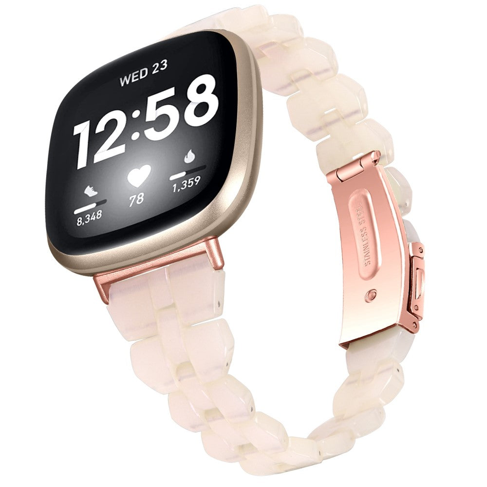 Fitbit Sense 2 / Versa 4 resin style watch strap - Light Pink