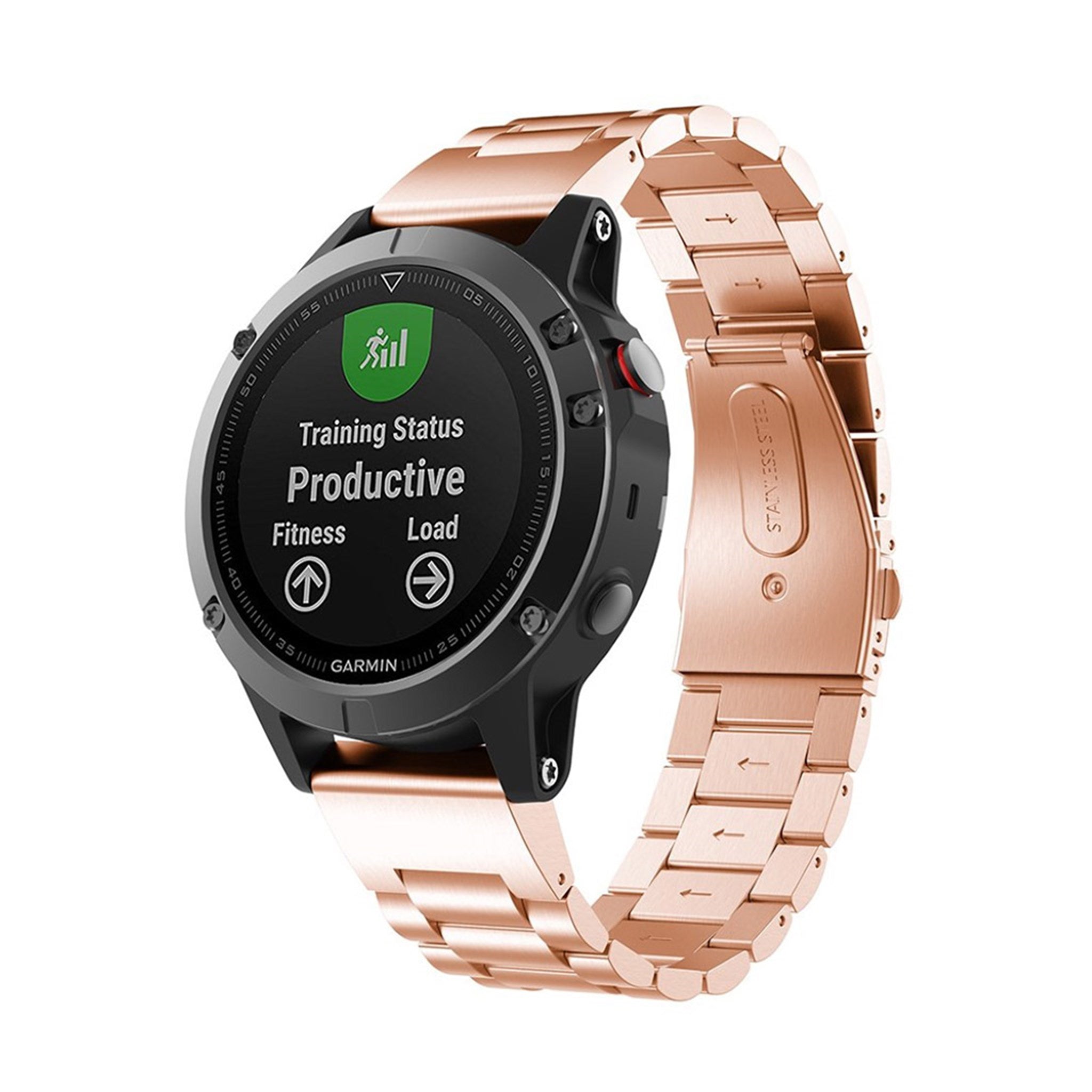 Garmin Fenix 5 stainless steel watch strap- Rose Gold