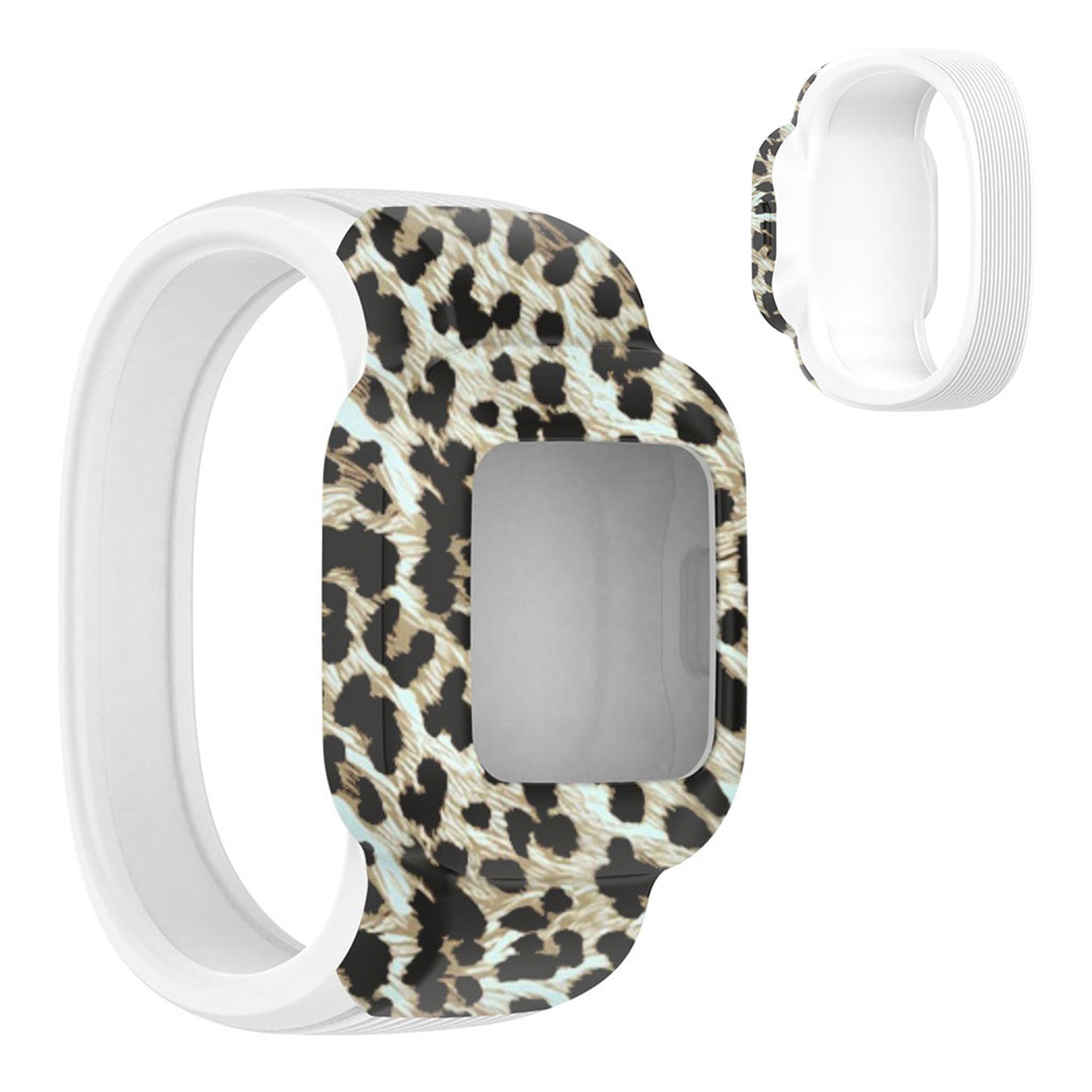 Garmin Vivofit Jr 3 cool pattern silicone watch strap - Brown Leopard / Size: L