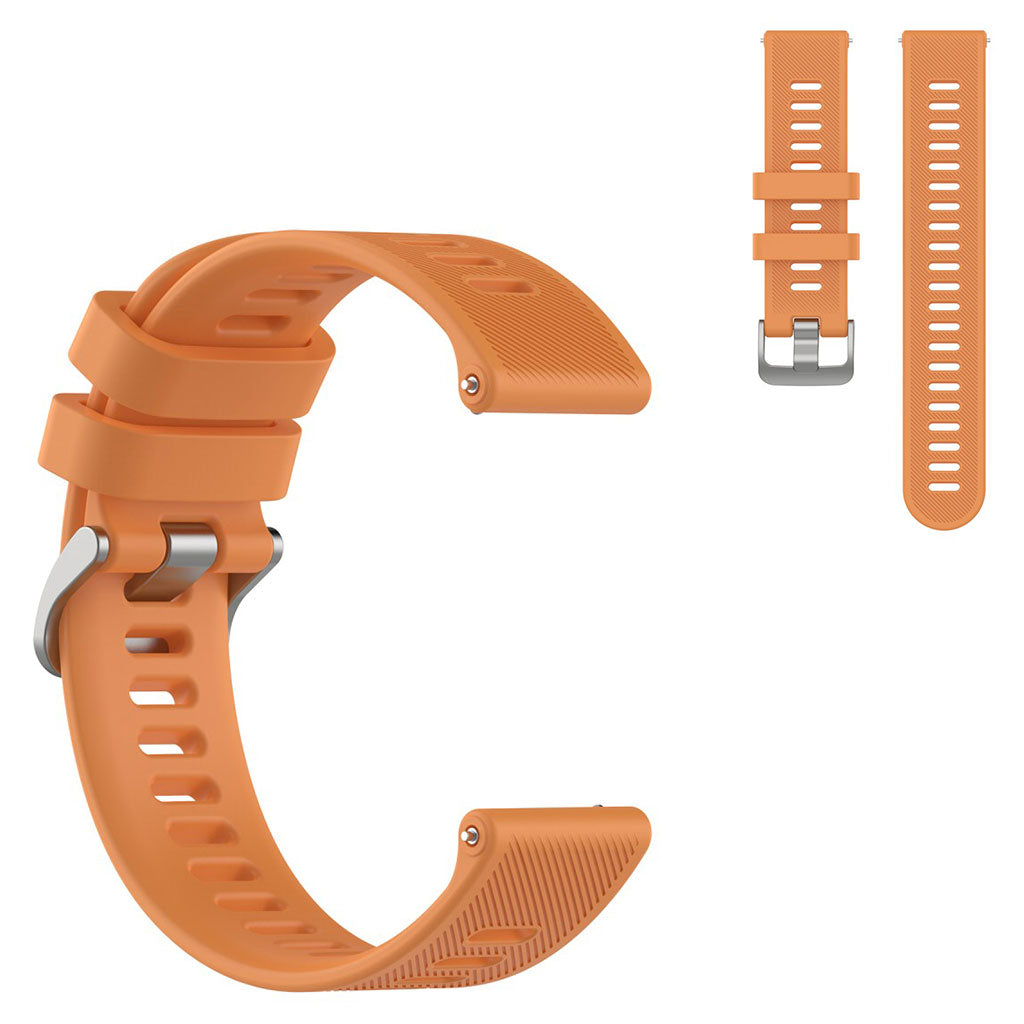 20mm twill texture silicone watch strap for Garmin Forerunner 158 / 55 - Orange