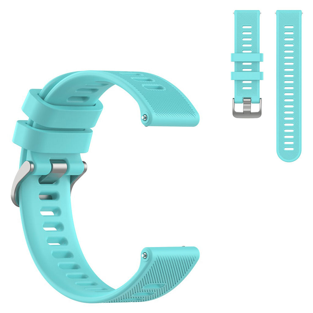 20mm twill texture silicone watch strap for Garmin Forerunner 158 / 55 - Lake Blue