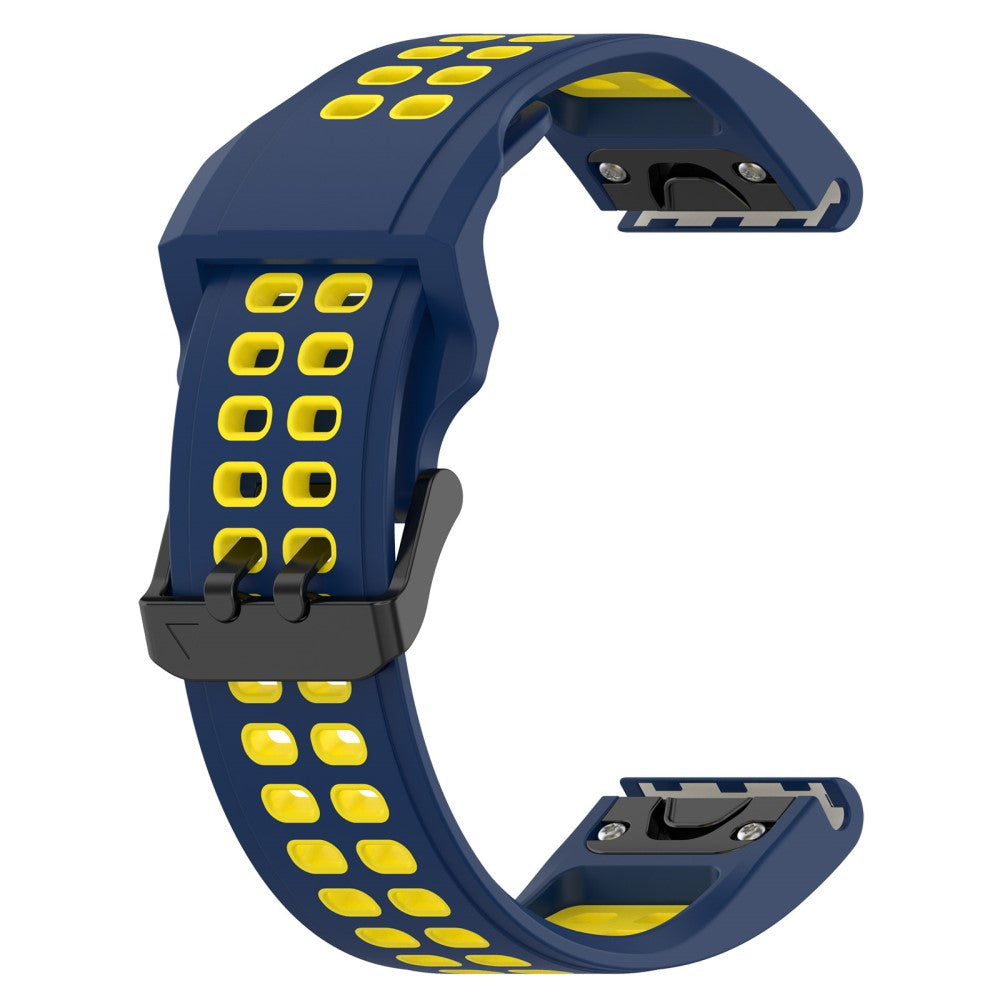 22mm dual-color watch strap for Garmin watch - Blue / Yellow