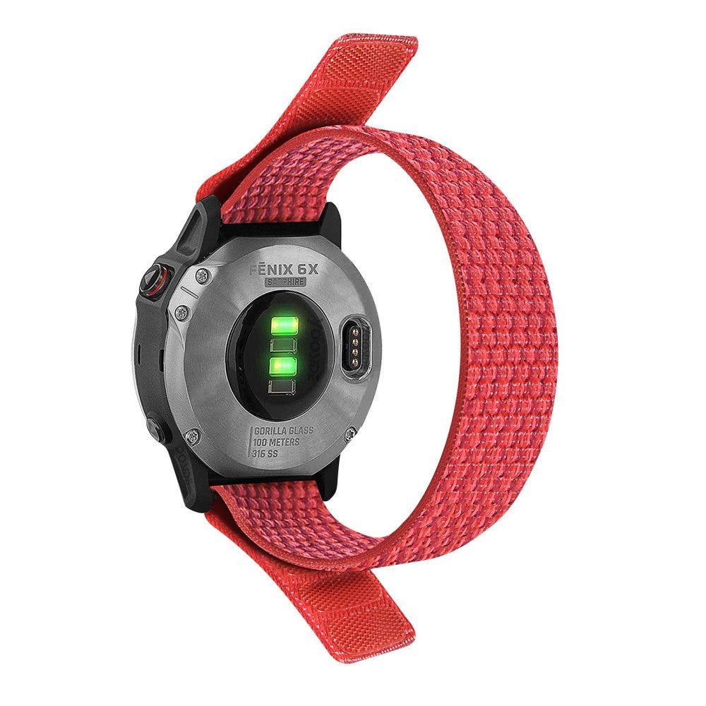 Nylon watch strap for Garmin and Coros watch - Red