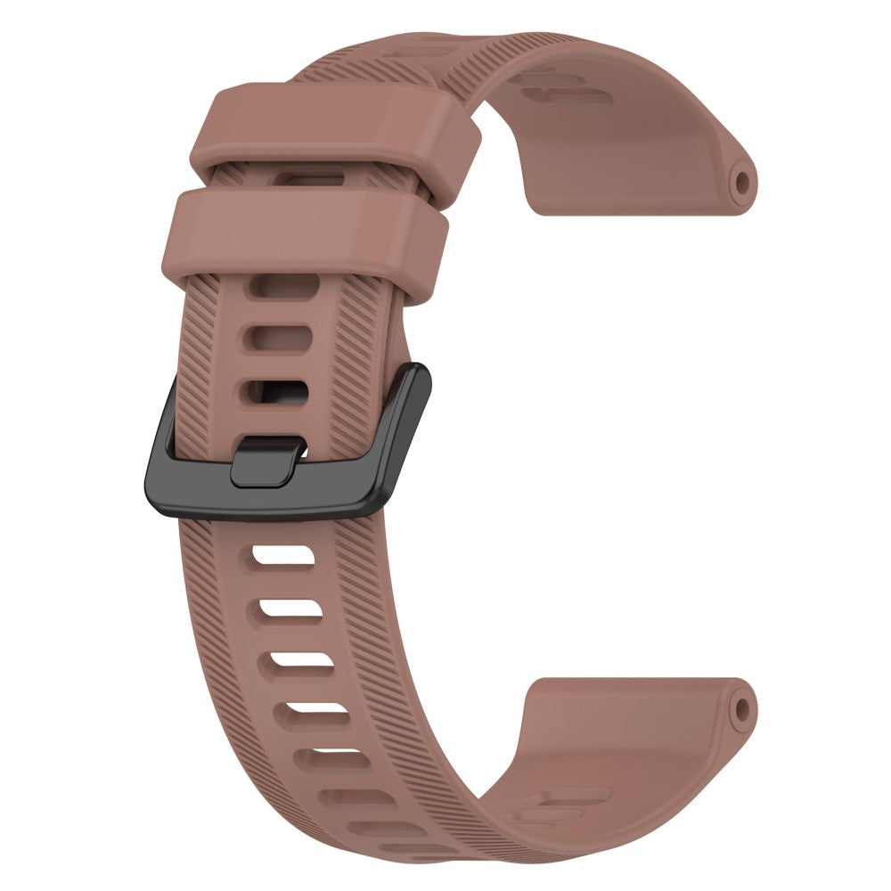 Twill design silicone watch strap for Garmin watch - Coffee