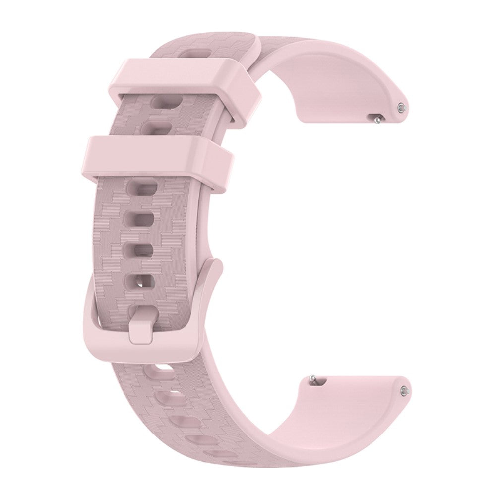 Carbon fiber style silicone watch strap for Garmin Forerunner 255 / Xiaomi Watch S1 - Rose Pink