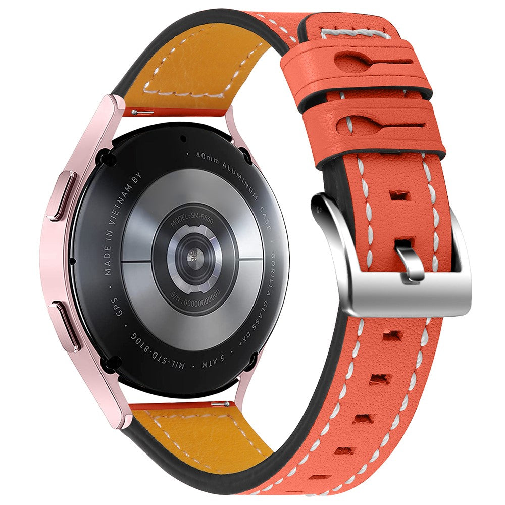Garmin Vivomove Luxe cowhide leather watch strap - Orange