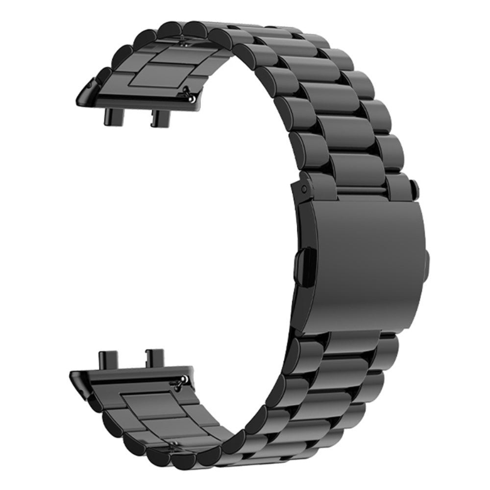 Oppo Watch 3 Pro three bead style stainless steel watch strap - Black