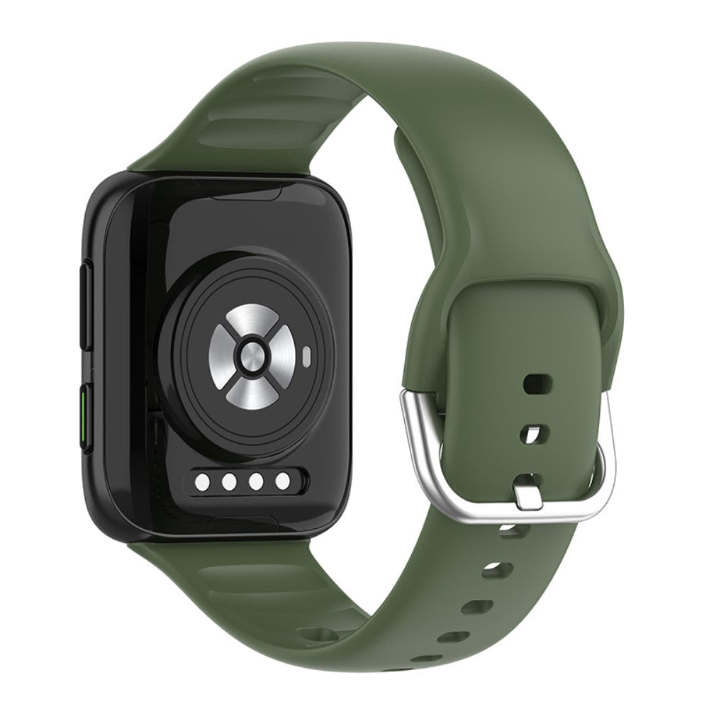 Oppo Watch 2 (46mm) silicone watch strap - Midnight Green