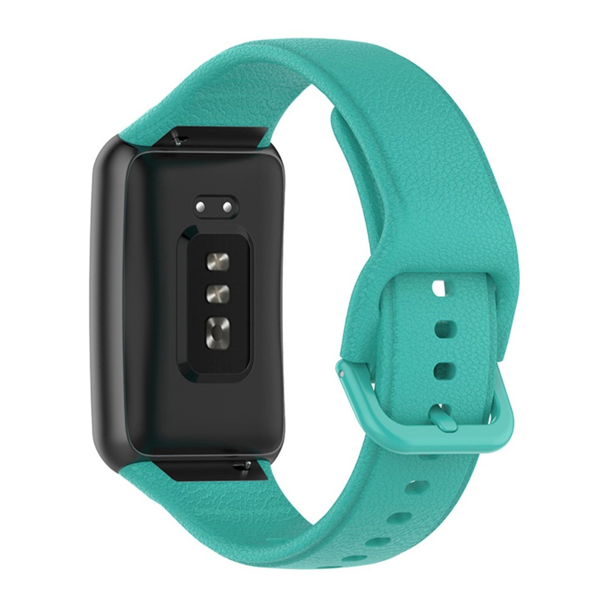 Oppo Watch Free textured silicone watch strap - Cyan