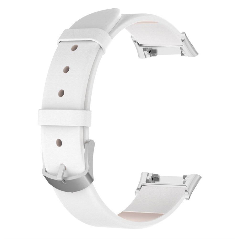 Oppo Watch Free leather watch strap - White