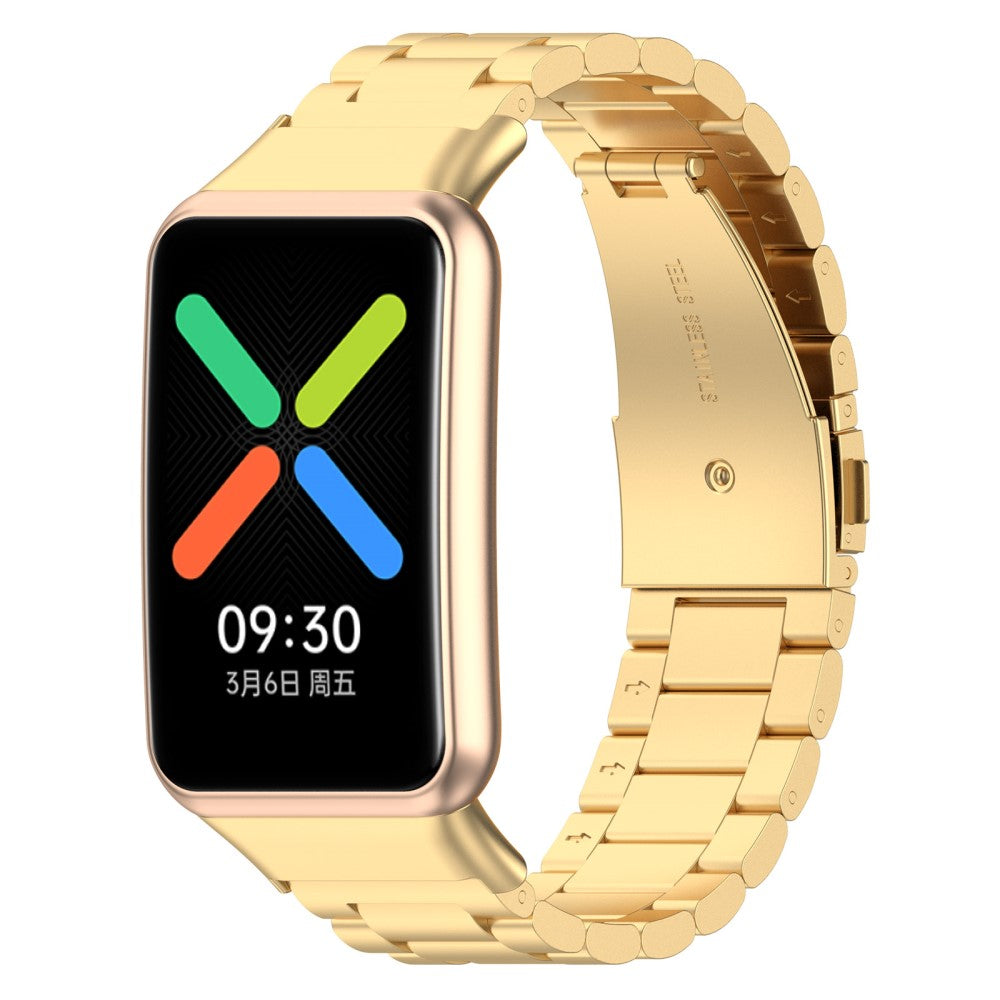 Oppo Watch Free stainless steel watch strap - Gold