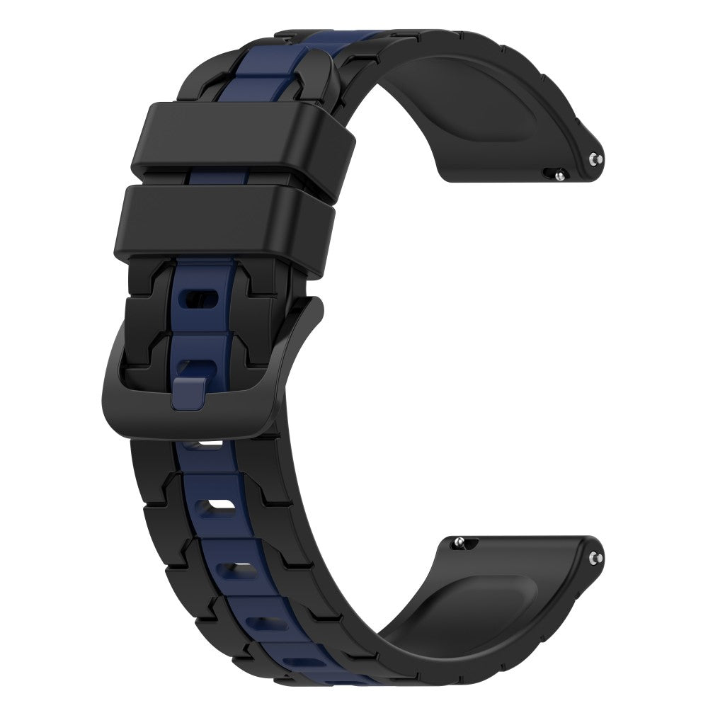 Polar Pacer / Ignite 2 / Unite dual color silicone watch strap - Black / Navy Blue