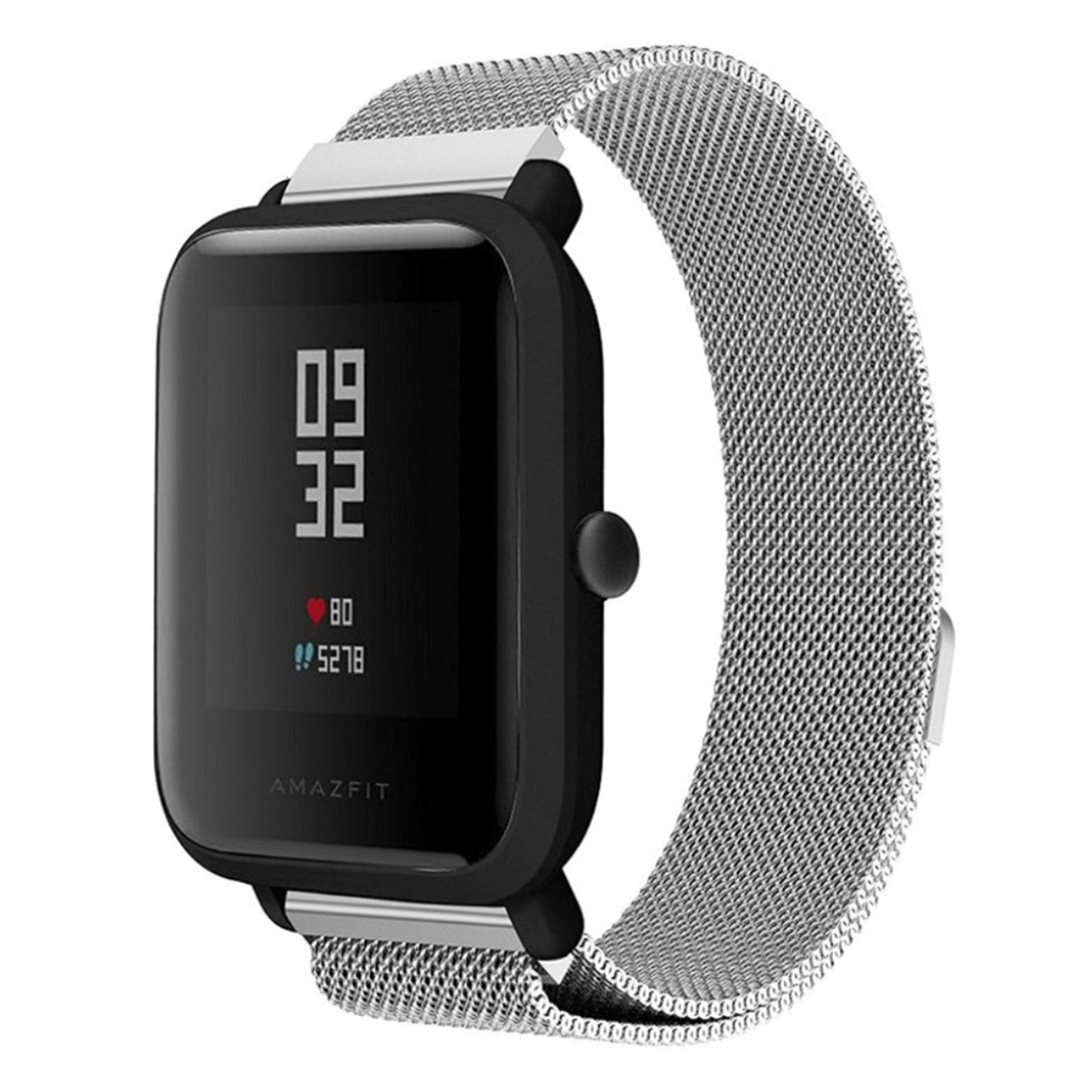 Amazfit Bip 20mm woven stainless steel watch band - Silver