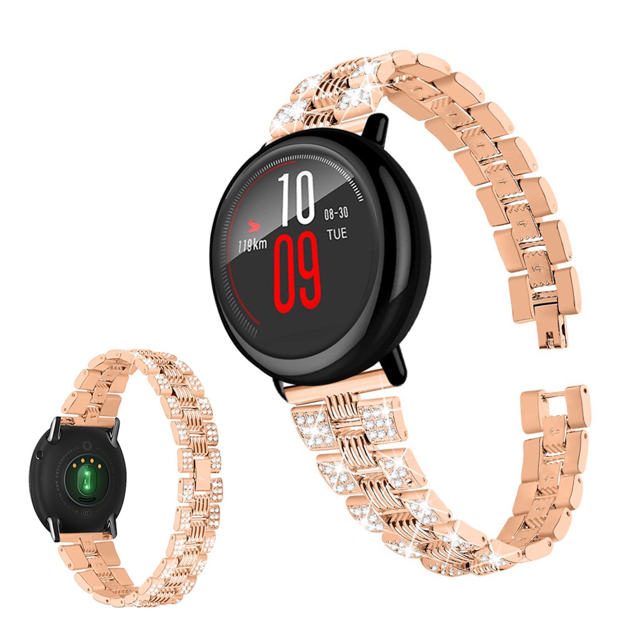 Amazfit Youth rhinestone décor watch band - Rose Gold