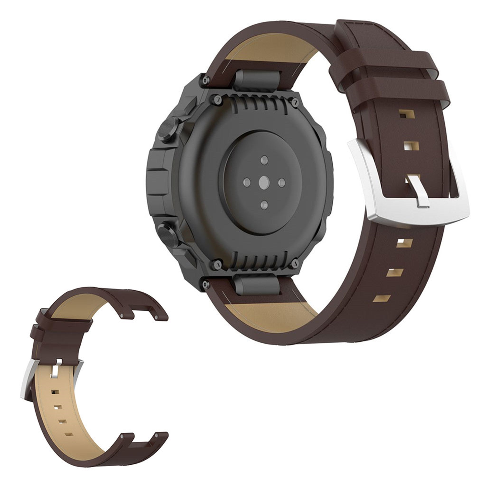 Amazfit T-Rex cowhide leather watch band - Coffee