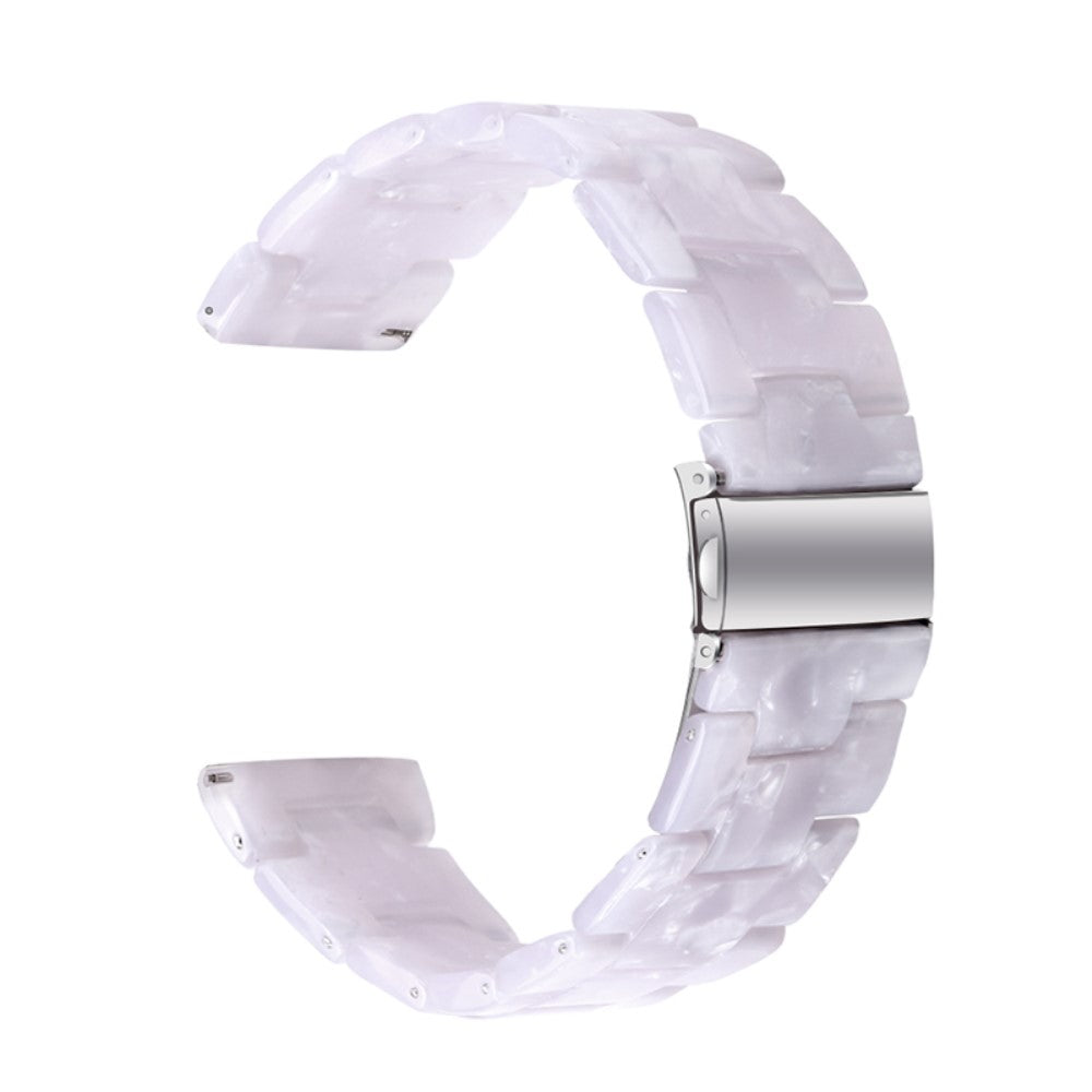 20mm resin watch strap for Amazfit watch with stainless steel buckle - Pearl White