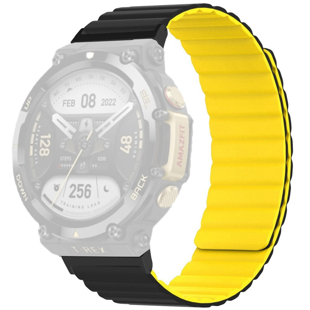 Amazfit T-Rex 2 dual-color silicone watch strap - Black / Yellow