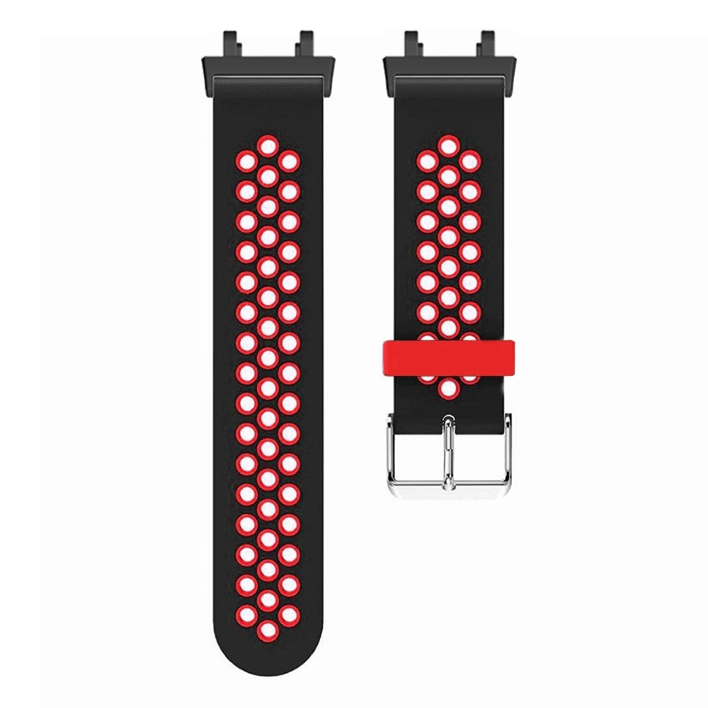 Amazfit T-Rex 2 dual color silicone watch strap - Black / Red